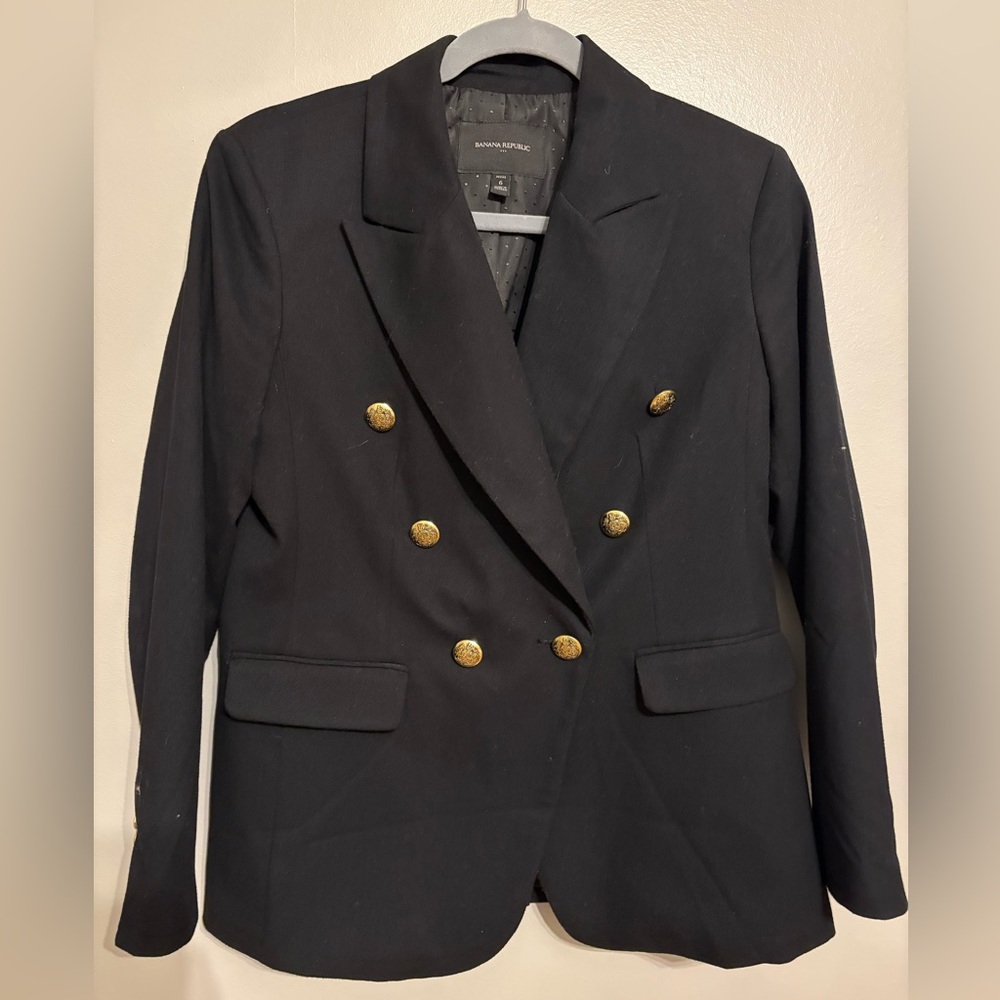 Banana Republic double-breasted Blazer with Gold Buttons